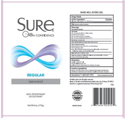 Image Description (Sure Antiperspirant Label)
